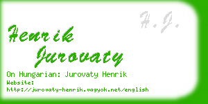 henrik jurovaty business card